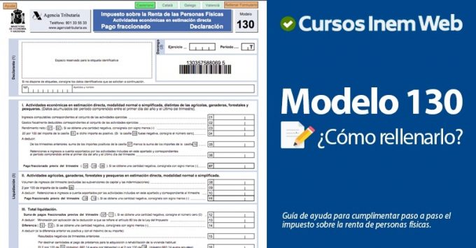 Cómo rellenar el Modelo 130 Bonificaciones y Ayudas