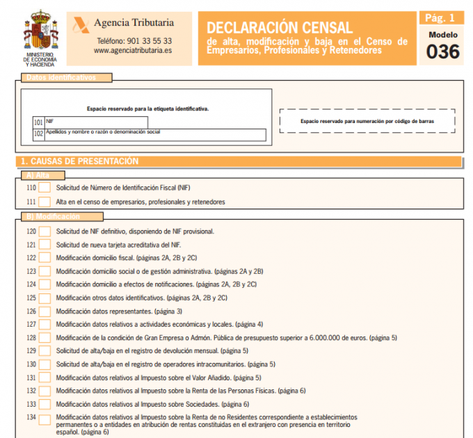 Como Rellenar El Modelo 036 Cursosinemweb Es