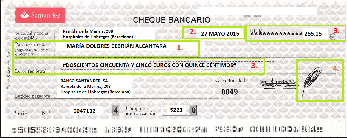 Cómo Rellenar Un Cheque Cursosinemwebes 5351