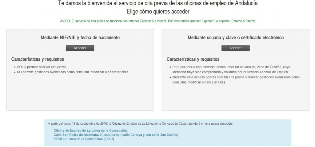servicio de citas sep