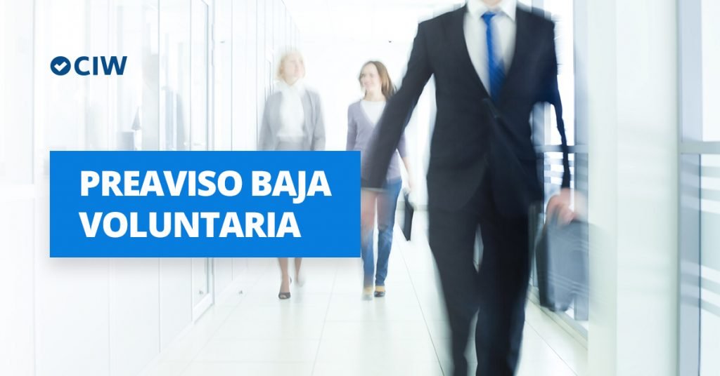 El preaviso en la baja voluntaria  Cursosinemweb.es